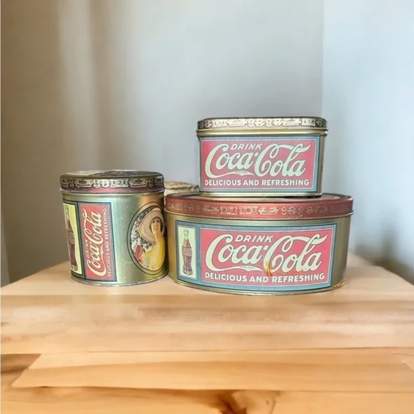 3‎ vintage Coca-Cola tins - Picture 2 of 4